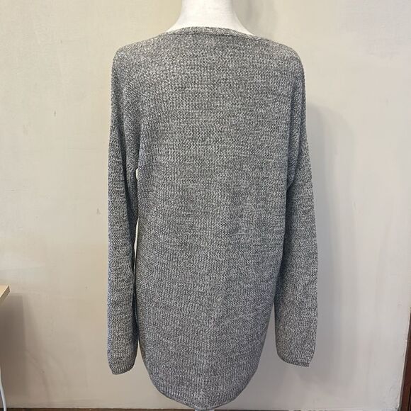 A.N.A black white V neckline long sleeve cotton sweater Size L EUC - Picture 7 of 8